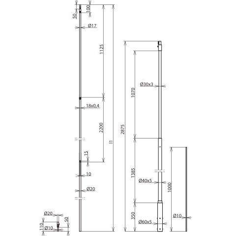 DEHN - Fangeinrichtung für Blitzschutz DEHNcon-H HVI-light-Ltg. HVILI20L6MS #819243 R2875FSP1000DSHGFKAL
