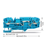 WAGO - Durchgangs-Reihenklemme 2-Leiter-Durchgangsklemme 2006-1604 6mm² − 25 Stück