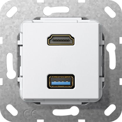Gira - Einsatz/Abdeckung für Kommunikationstechnik HDMI USB 3.0 A Kabelpeit. 567903 rws