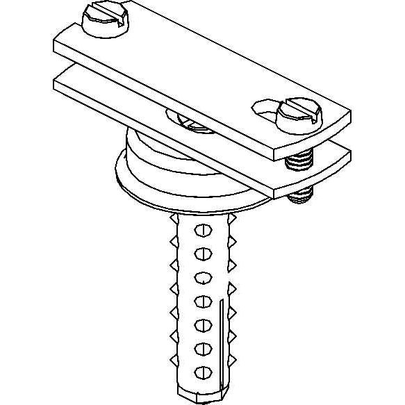 Niedax - Zubehör/Ersatzteile für Erdung und Blitzschutz Abstandschellen 213 D − 20 Stück
