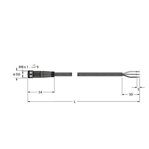 Turck - Konfektioniertes Sensor-Aktor-Kabel Aktuator- u. Sensorleitung PKG4M-30/TXL PUR