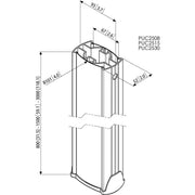 Vogels - Halterung für Audio-/Videosysteme Profil Connect-it PUC2508 si-sw 80cm,silber