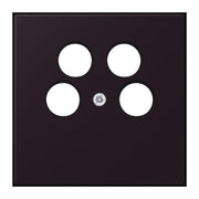 Jung - Einsatz/Abdeckung für Kommunikationstechnik Abdeckung für SAT-TV LC 990-4 SAT2 248 noir divoire (4320E)