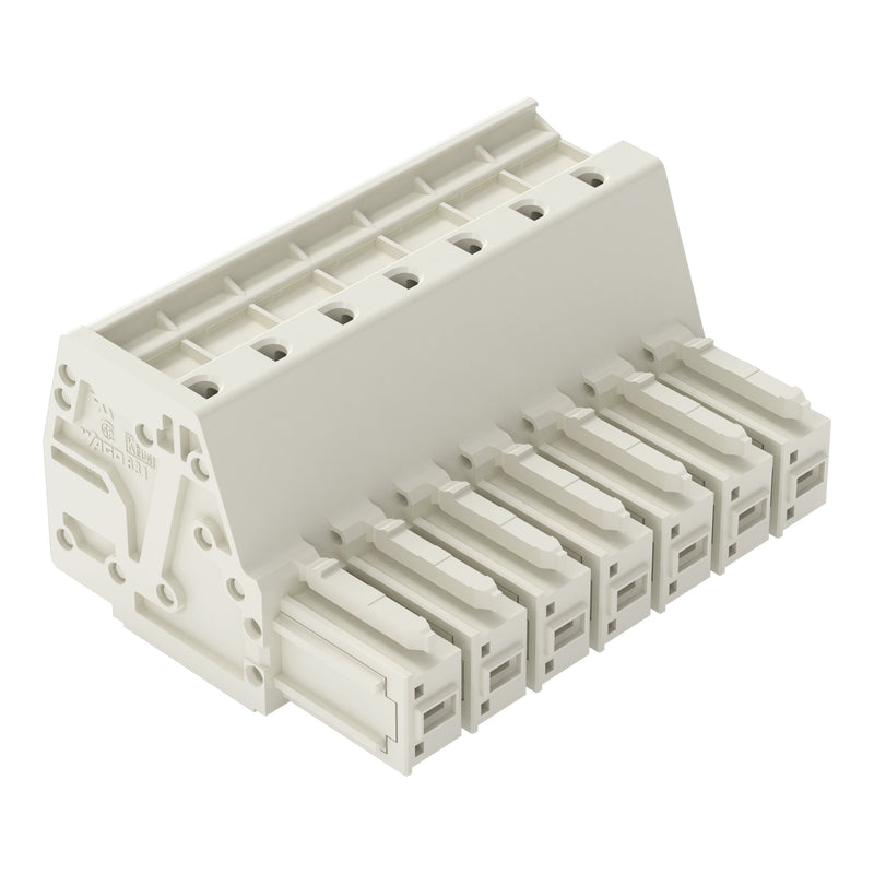 WAGO - Ein- und mehrpolige Klemmenleiste 1-Leiter-Federleiste 831-3107 CAGECLAMP,10mm²,lgr − 12 Stück