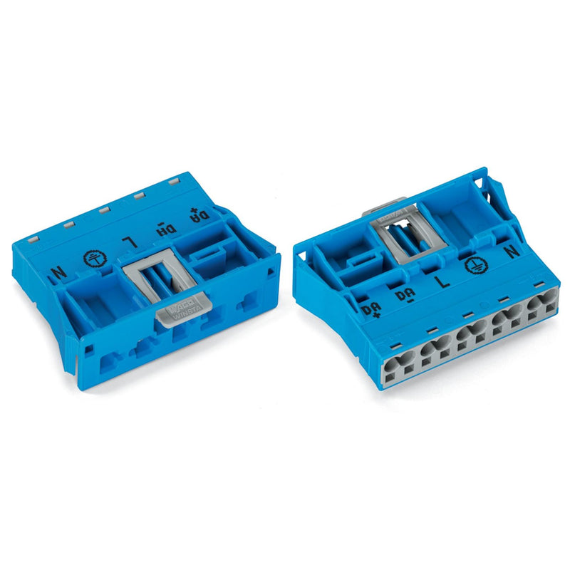 WAGO - Geräteanschluss für steckbare Gebäudeinstallation Snap-In-Stecker 770-2115 5-polig,Kod. I,blau − 50 Stück
