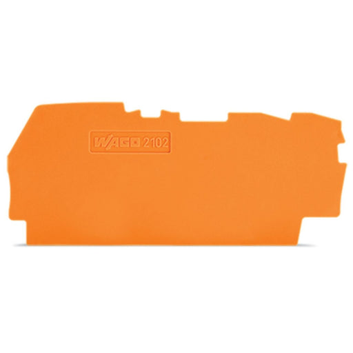 WAGO GmbH & Co. KG - Abschluss- und Zwischenplatte für Reihenklemme Abschluss Zwischenplatte 2102-1392 0,8 mm, orange − 25 Stück
