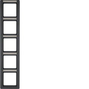Berker - Abdeckrahmen Rahmen 10156016 5-fach mit BF