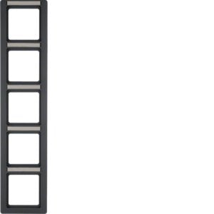 Berker - Abdeckrahmen Rahmen 10156016 5-fach mit BF