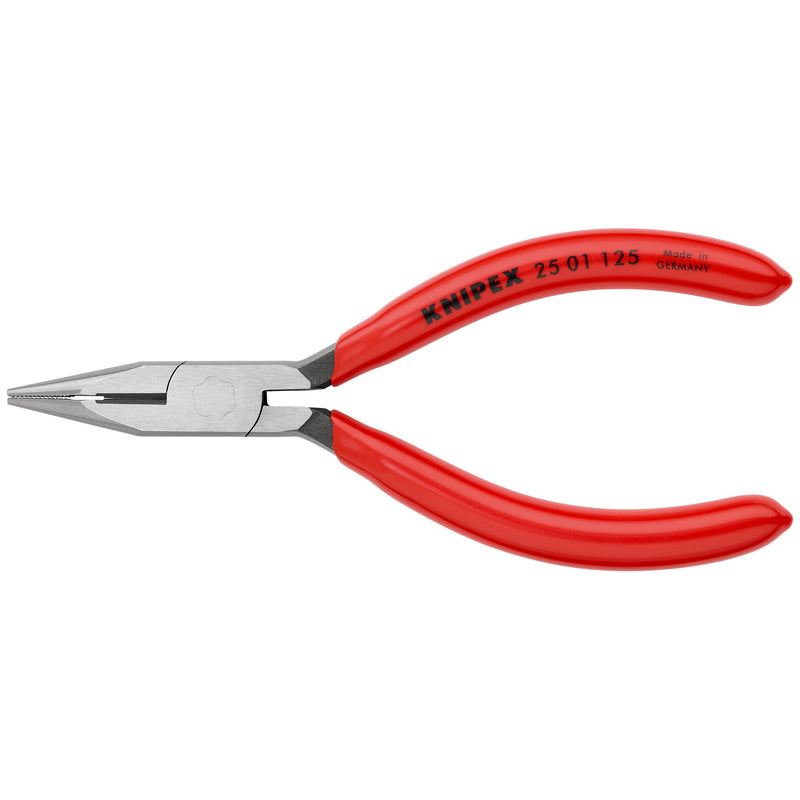 Knipex - Flachzange Flachrundzange 25 01 125 mit Schneide, 125mm