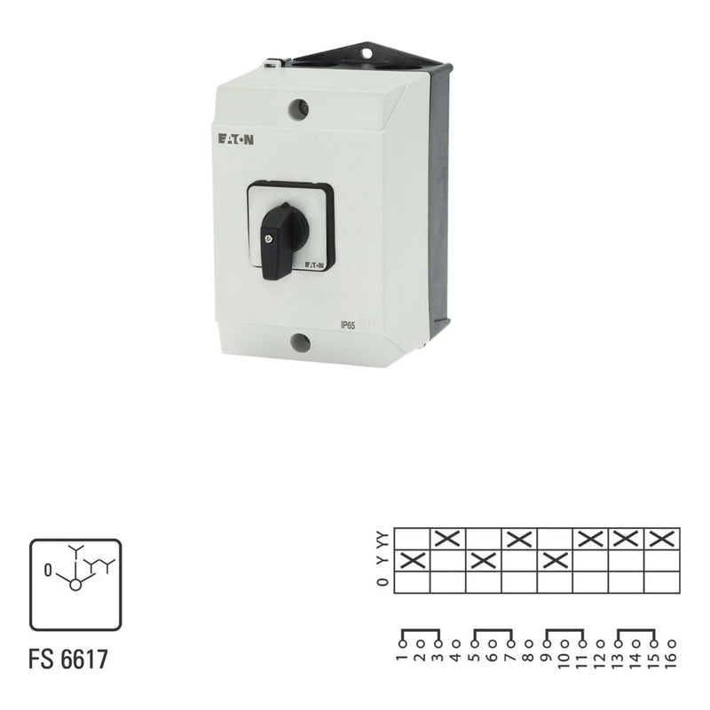 Eaton - Lastschalter Polumschalter T3 32A T3-4-15107/I2 Aufbau rastend