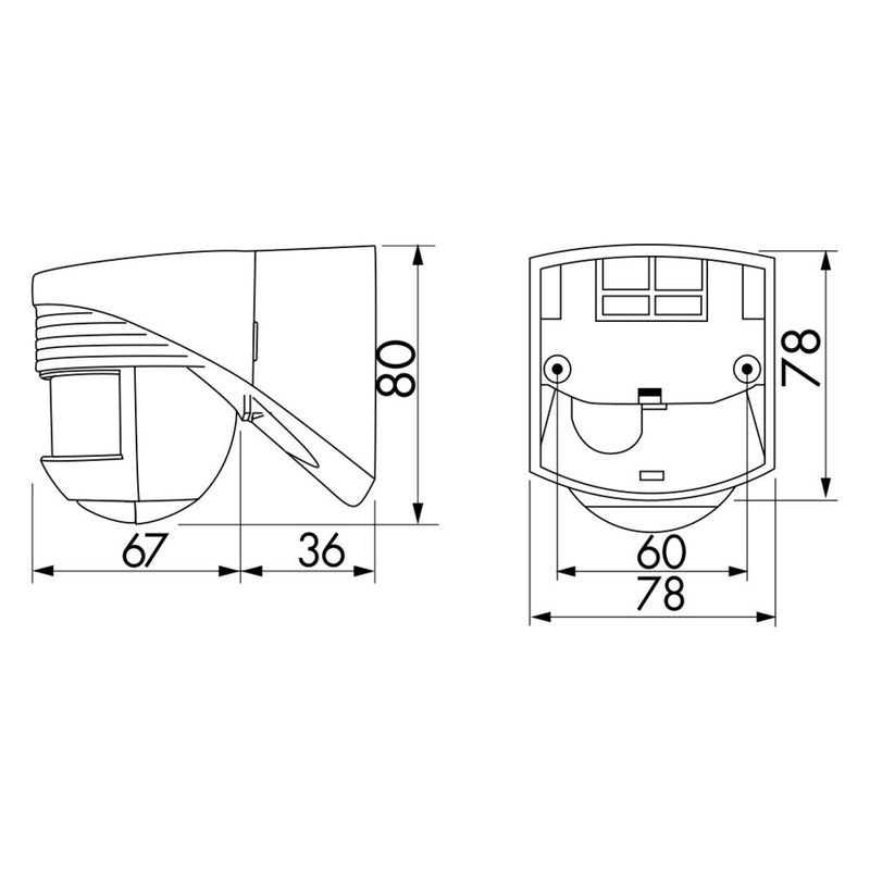BEG Brück Electronic - Bewegungsmelder/Präsenzmelder komplett Bewegungsmelder LC-Click-N 200 braun braun