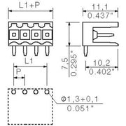 Weidmüller - Leiterplattensteckverbinder Leiterplattensteckverb. SL 3.5/5/90 3.2SN OR seitlich offen − 50 Stück