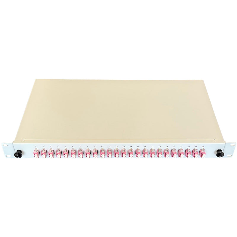 Paschke - Patchpanel LWL Spleissbox ausziehbar 19" 443305-4K-24SA 24x LCd OM4 PINK