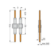 WAGO - Zubehör/Ersatzteile für Klemmen Verbindungselement 2059-902/018-000 Maß 3mm,2-polig,ws − 500 Stück