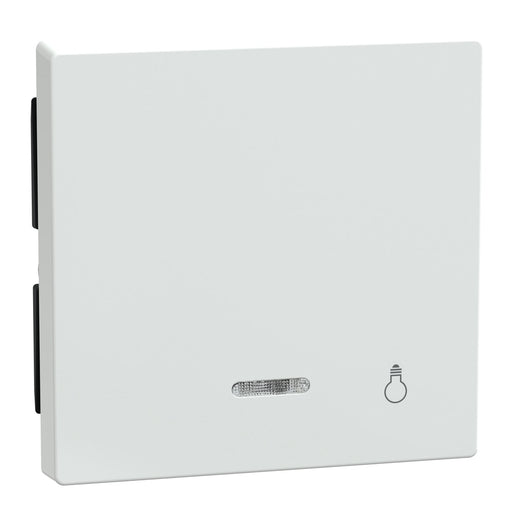 Merten - Abdeckung/Bedienelement für Installationsschalterprogramme Wippe Kontr.Fenster aws/gl 435925 Aufdruck Licht