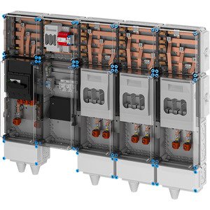 Hensel - Verteilerschrank für Energieversorgung Ladeverteiler Mi EV 200kW 3001 b. z. 3 Ladepunkte