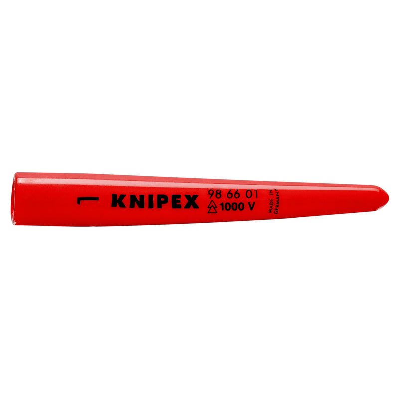 Knipex - Verschlusskappe für Kabelschutzrohre für Erdverlegung Aufsteck-Tülle 98 66 01 konisch 10mm isol. − 6 Stück