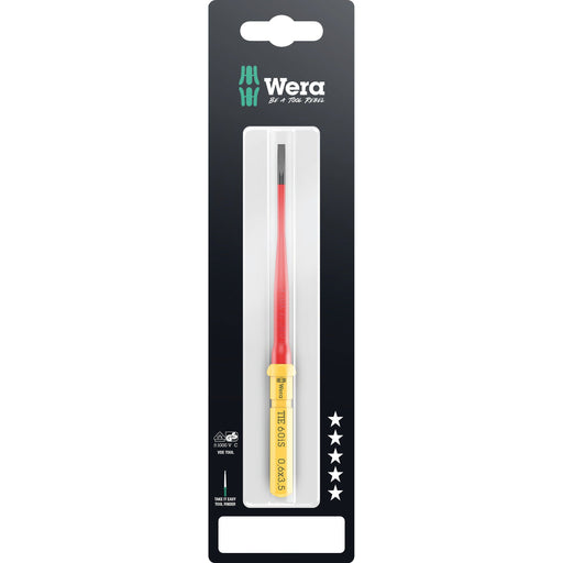 Wera - Schlitz-Schraubendreher Kraftform Kompakt VDE 60 i 05006556001 0,6 x 3,5 x 157 mm − 5 Stück