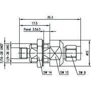 Telegärtner - Überspannungsableiter für Informations-/MSR-Technik R-SMA-Überspann.ableiter 100024837 Rev.AU(F/Rev-M/Rev)