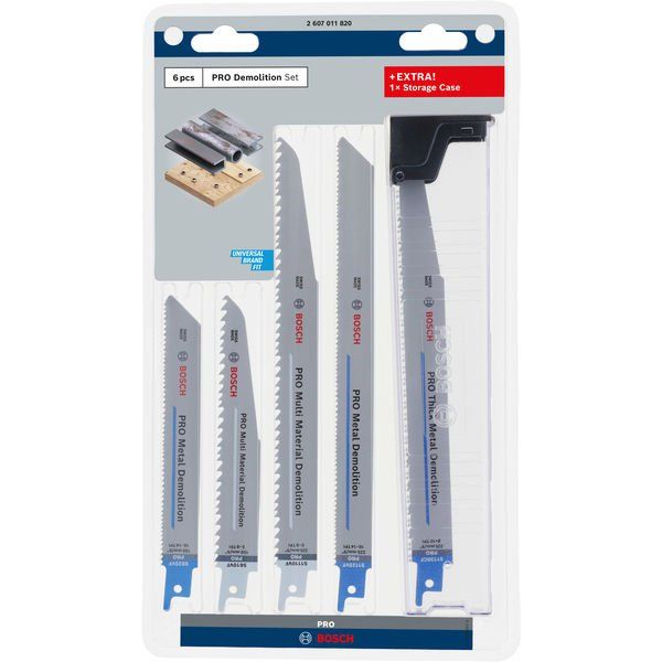 Bosch - Sägeblatt Sortiment PRO Demolition 2607011820VE(6) Säbelsägeblatt Set