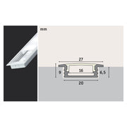 Paulmann - Zubehör/Ersatzteile für Lichtschlauch/-band LED-Strip Einbauprofil 704.09
