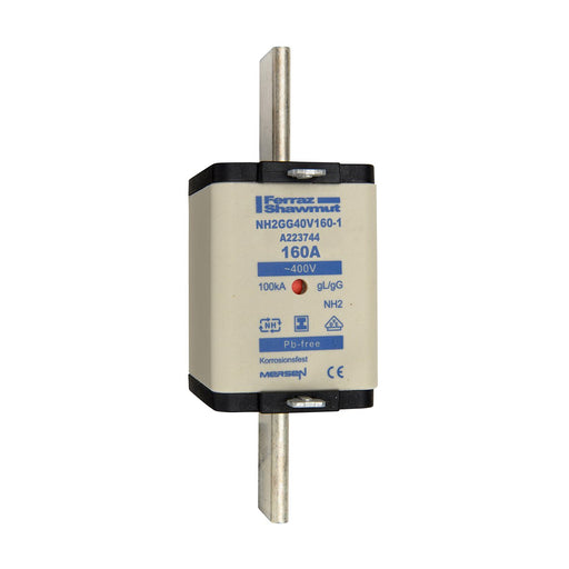 Mersen - Messersicherung Sicherungseinsatz NH gG NH2GG40V160-1 Gr.2 160A SGL KM − 3 Stück