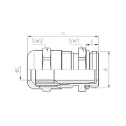 Jacob - Kabelverschraubung PERFECT Kabelverschraubung 50.620 ES/EMV EDELSTAHL M 20X1,5 − 50 Stück