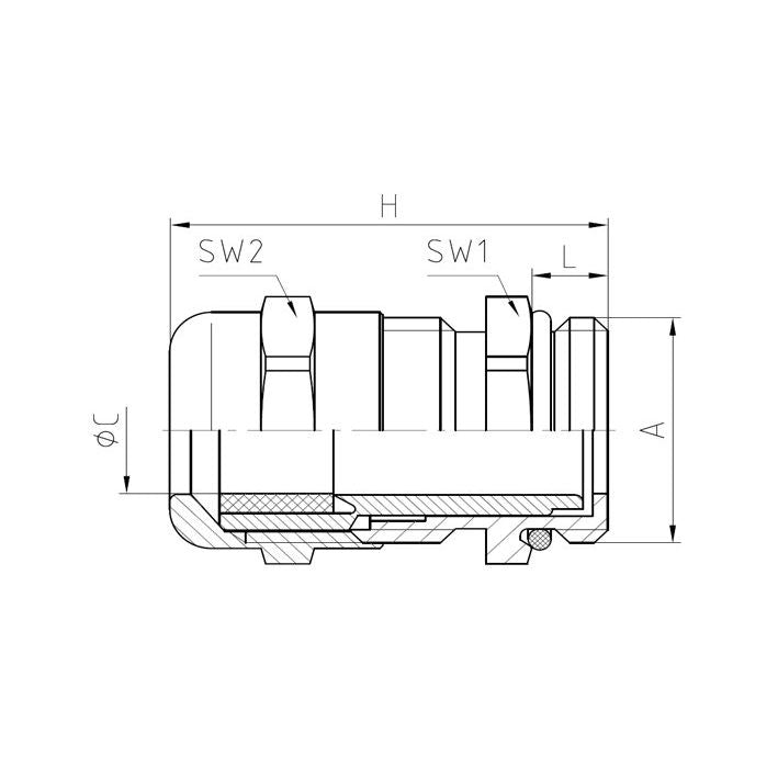 Jacob - Kabelverschraubung PERFECT Kabelverschraubung 50.620 ES/EMV EDELSTAHL M 20X1,5 − 50 Stück