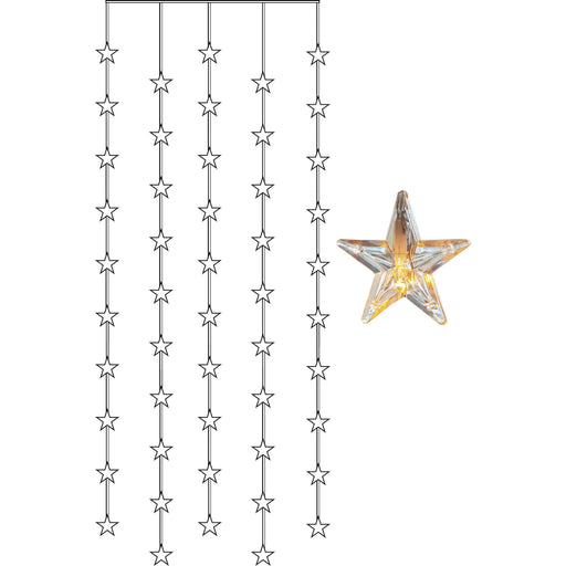 Star Trading - Festbeleuchtung LED-Lichtervorhang 2006-75-2 50tlg, 90x200cm