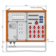 Walther Werke - Baustromverteiler Verteilerschrank WV0576CR1 138kVA f.Container