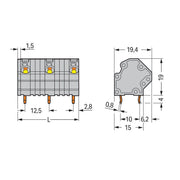 WAGO - Leiterplattenklemme 745-3257 4mm² − 36 Stück