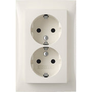 Berker - Steckdose SCHUKO-Doppelsteckdose 47598989 Abdeckpl. pws-glanz