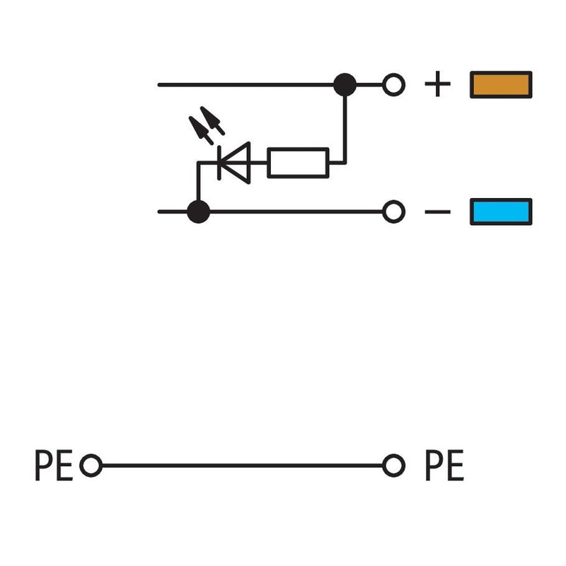 WAGO - Initiator/Aktor-Reihenklemme Initiatoren-LED 280-574/281-483 Einspeiseklemme − 10 Stück