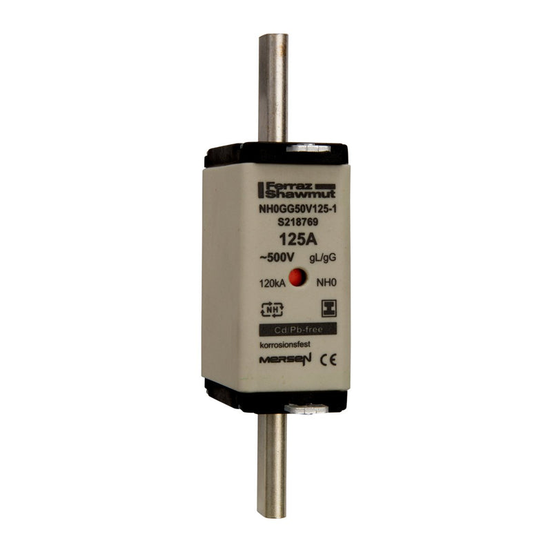 Mersen - Messersicherung NH-Sicherungseinsatz SG NH0GG50V125-1 Gr.0 gG 125A/500V KM − 3 Stück