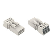 WAGO - Steckverbinder für steckbare Gebäudeinstallation Stecker 3-polig 890-233 Kod. A,weiß − 50 Stück