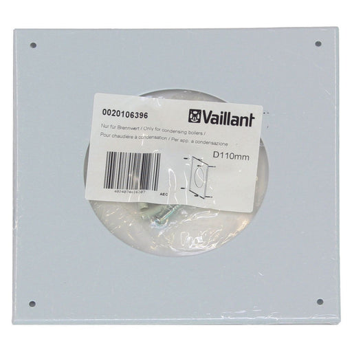 Vaillant - Abdeckrosette Abgas/Zuluftrohr Wandrosette 110mm 0020106396 weiß − 1 Stück by Vaillant
