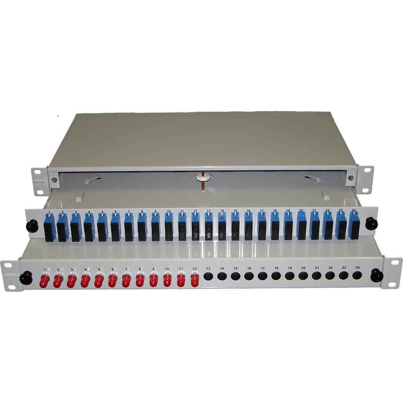 Fumo - Patchpanel LWL Panel 12xST ohne Pigt. BX-A-12-ST O.PGT. ausziehbar