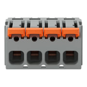 WAGO - Kabelsteckverbinder für Leiterplattensteckverbinder 1-Leiter-Federleiste,Hebel 2231-1104/327-000 PushinCAGECLAMP,grau − 100 Stück