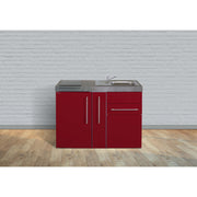 Stengel - Mini-Küche Miniküche Premiumline MPBR120AKSIKFliBreS Bordeauxrot