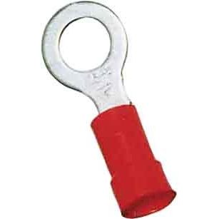 Elpress - Verbinder für Cu-Leiter zum Verpressen RIngkabelschuh rot A1543R 0,5-1,5qmm M4 − 100 Stück