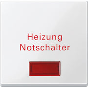Merten - Abdeckung/Bedienelement für Installationsschalterprogramme Wippe pws/gl 432919 f.Heiz.Notschalter