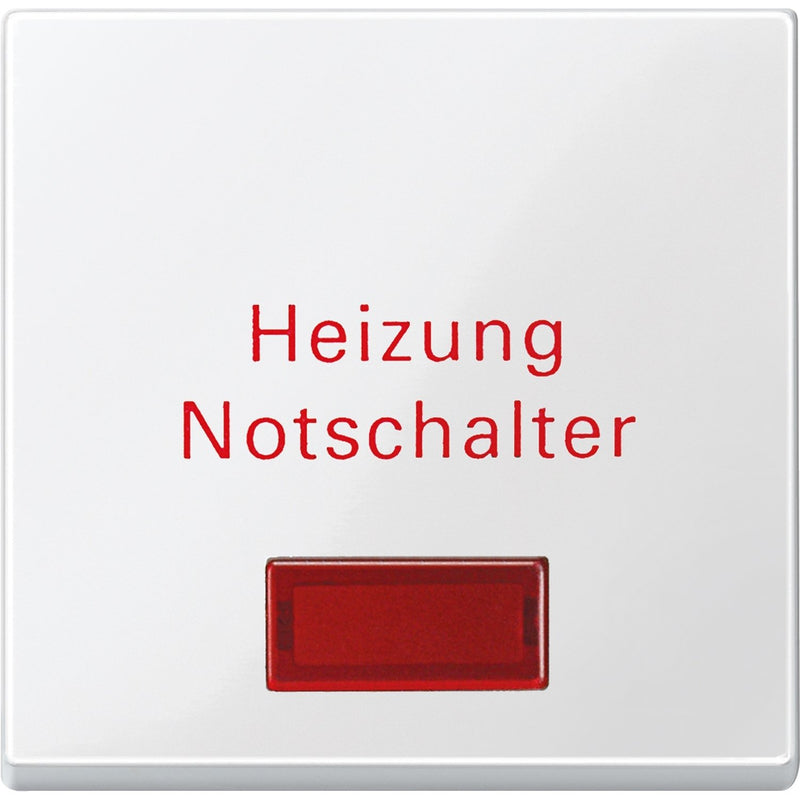 Merten - Abdeckung/Bedienelement für Installationsschalterprogramme Wippe pws/gl 432919 f.Heiz.Notschalter
