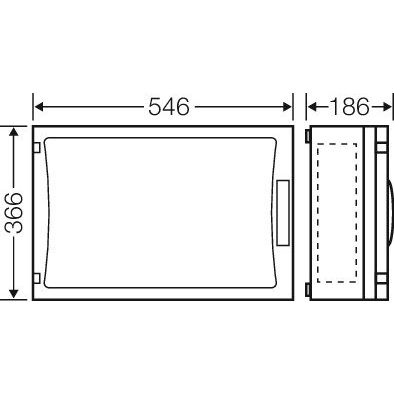 Hensel - Leergehäuse ENYSTAR-Leergehäuse FP 0451 EB.maße 306x486x136