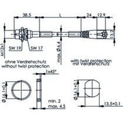 Telegärtner - Konfektionierte Leitung für steckbare Gebäudeinstallation STX M12x1-RJ45 VL X-kod. 100017393 Cat.6A-SFTP-A0200
