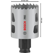 Bosch - Lochsäge PRO Multi Material PC Plus 2608594383 Lochsäge, 43 mm
