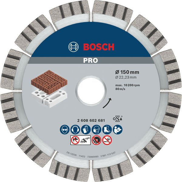 Bosch - Trenn-/Schleifscheibe Diamanttrennscheibe 2608602681 PRO Abrasive