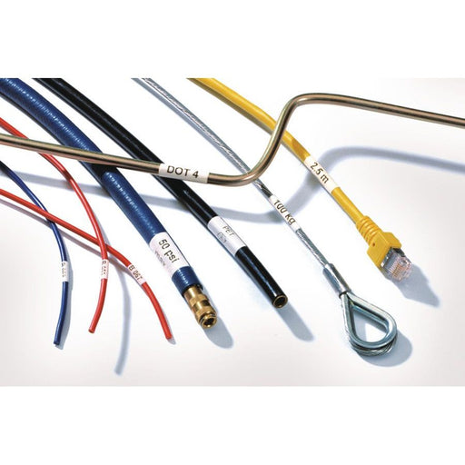 HellermannTyton - Kabelmarkierungssystem Etiketten TAG10TD2-323-WHCL weiss/transparent − 1000 Stück