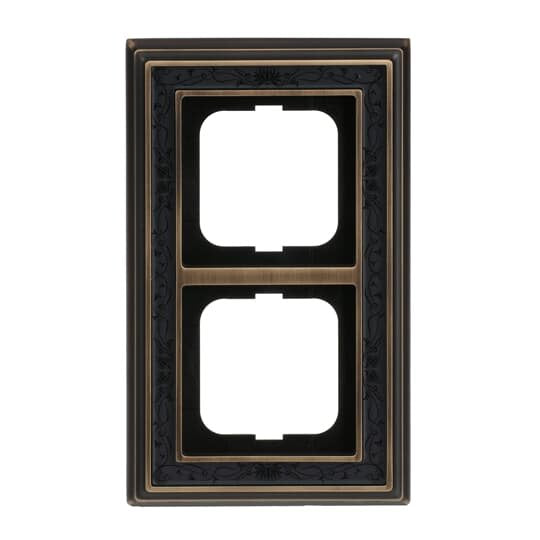 Busch-Jaeger - Abdeckrahmen Rahmen 2-fach 1722-843 ms/antik Dekor anth  − 1 Stück
