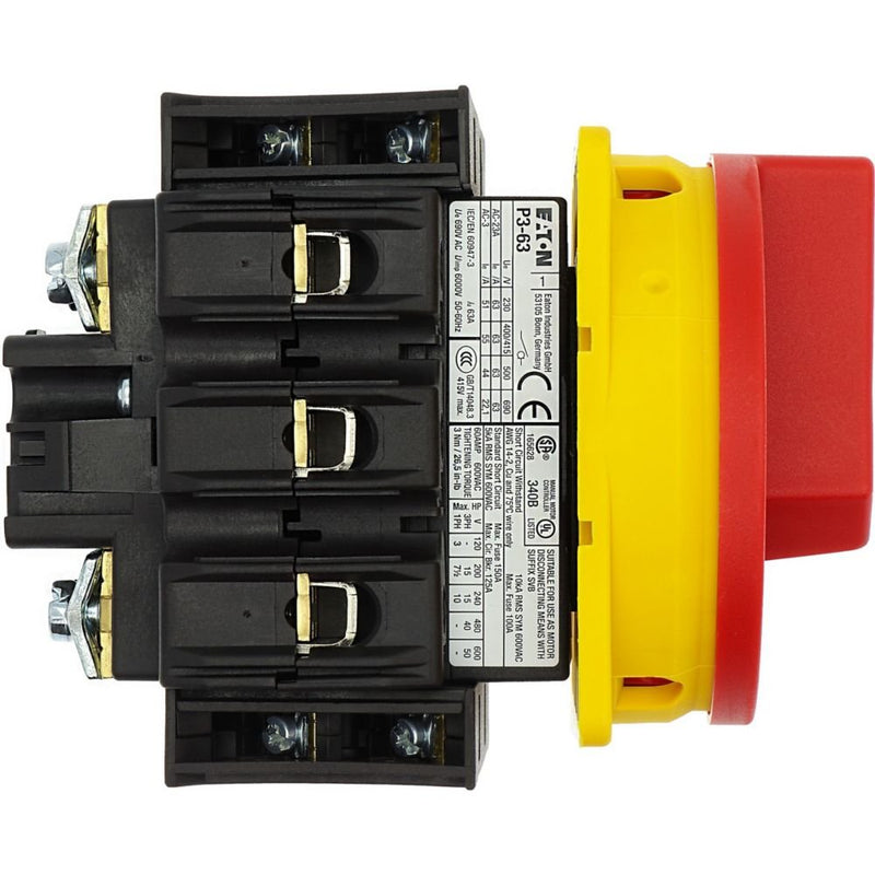 Eaton - Lasttrennschalter Hauptschalter P3-63/EA/SVB/2HI11 Einbau/rot/2S2Ö