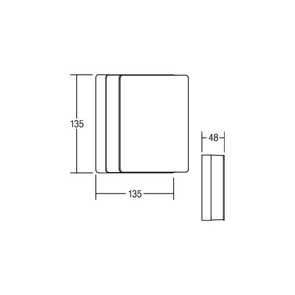 Brumberg Leuchten - Decken-/Wandleuchte LED-Wandaufbauleuchte 10034173 230V 3000K IP54 ws